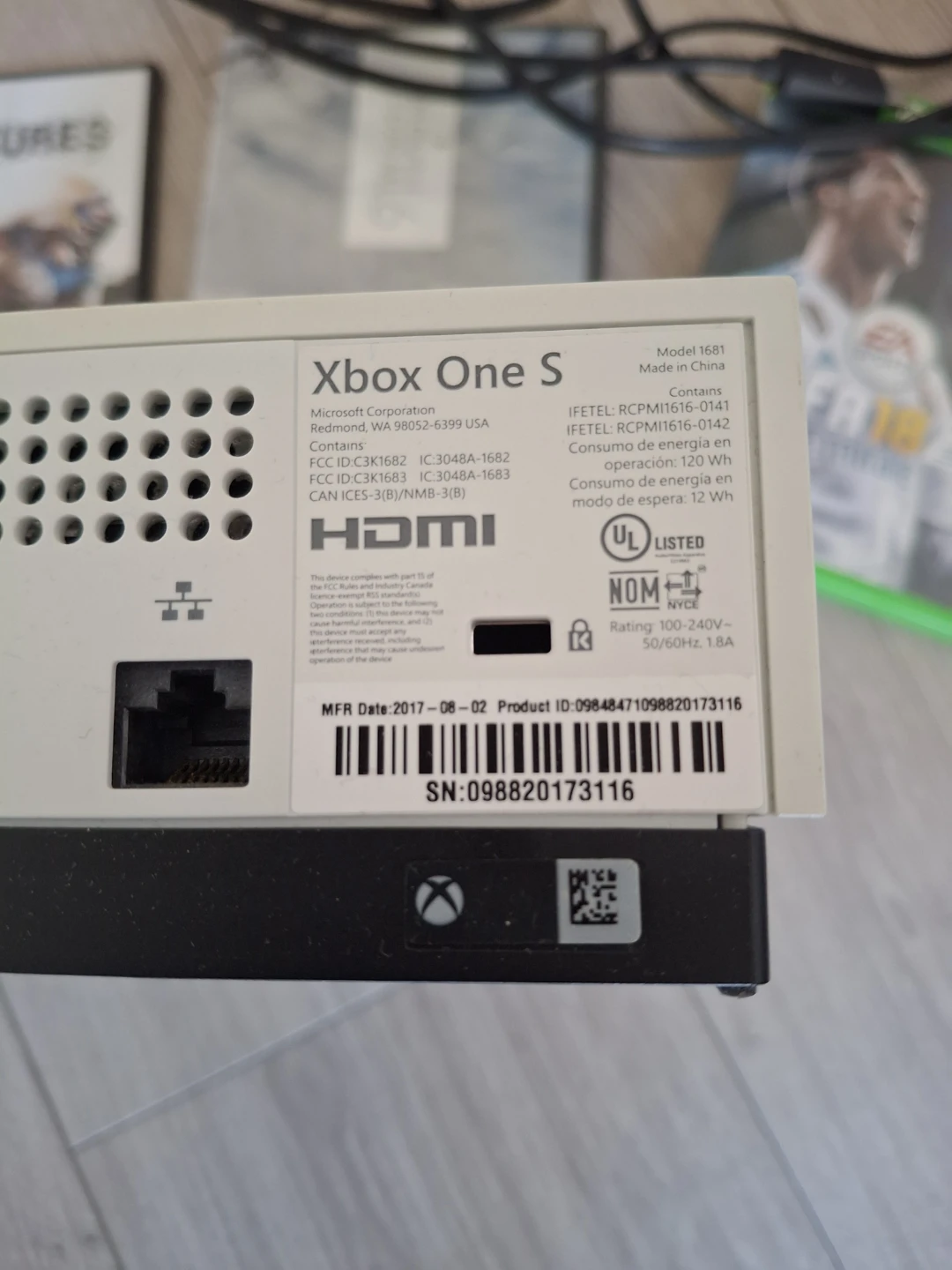 Xbox One S Console with Controller and Games - photo 2