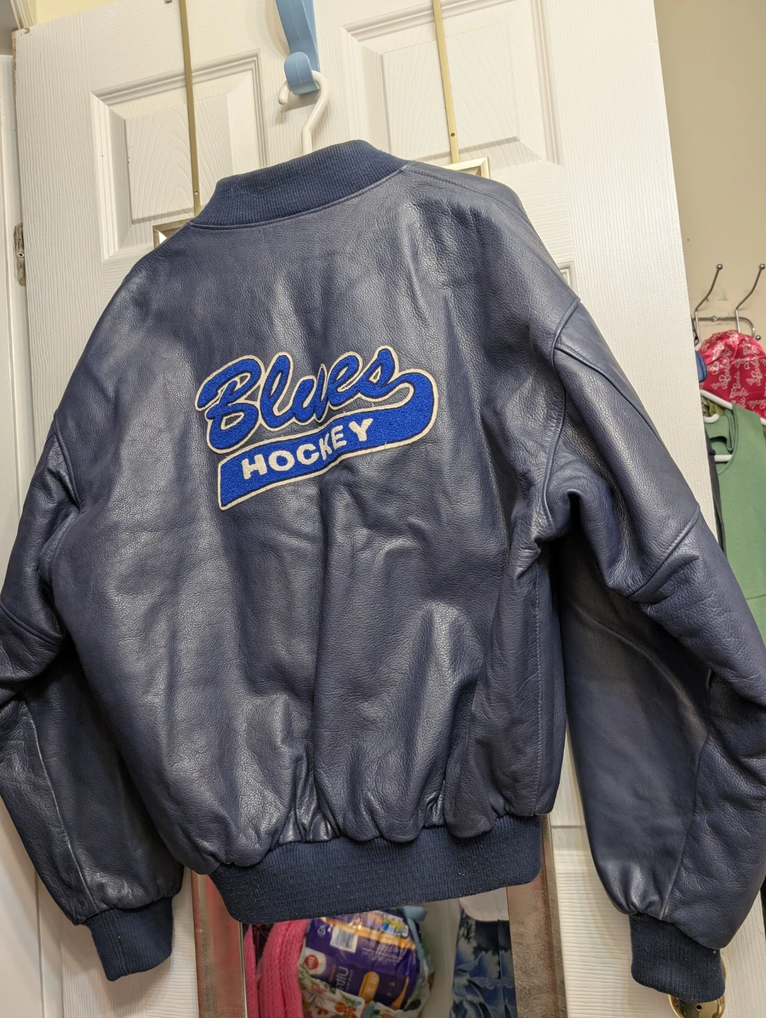 Roots Varsity Blues Hockey Leather Jacket Large-XL - photo 4