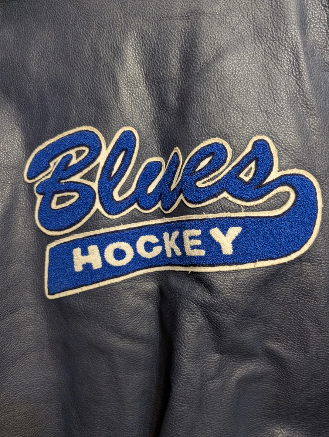 Roots Varsity Blues Hockey Leather Jacket Large-XL - photo 5