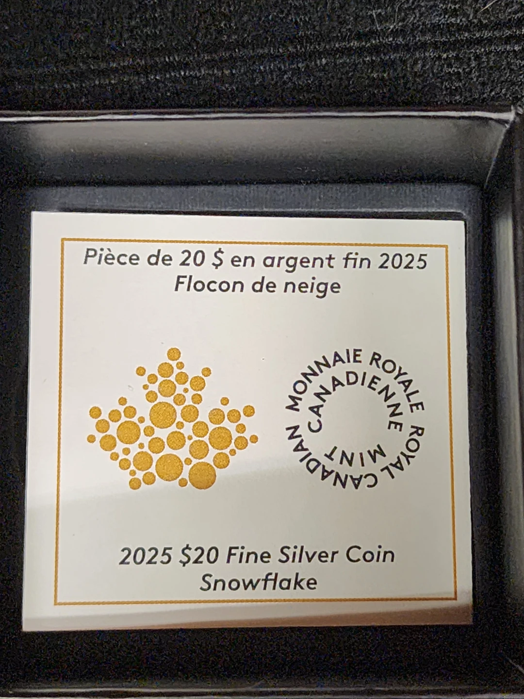 2025 $20 Fine Silver Snowflake Coin - photo 4