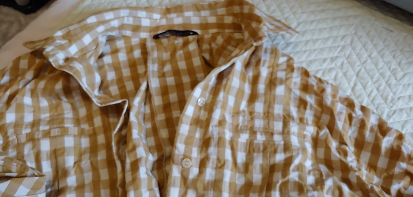 ZARA Gingham Checkered Shirt - Size M🥕