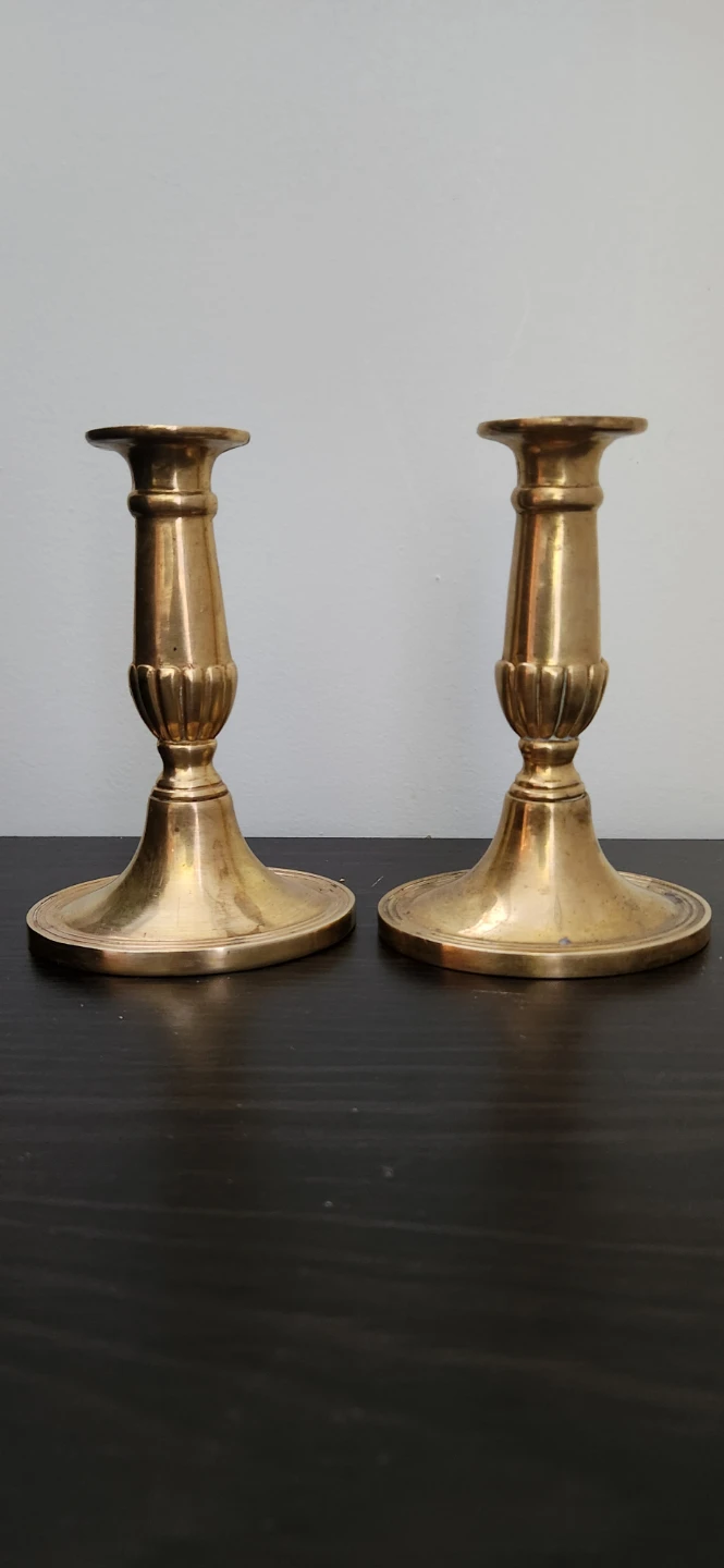 Brass Candlestick Holders - Set of 2