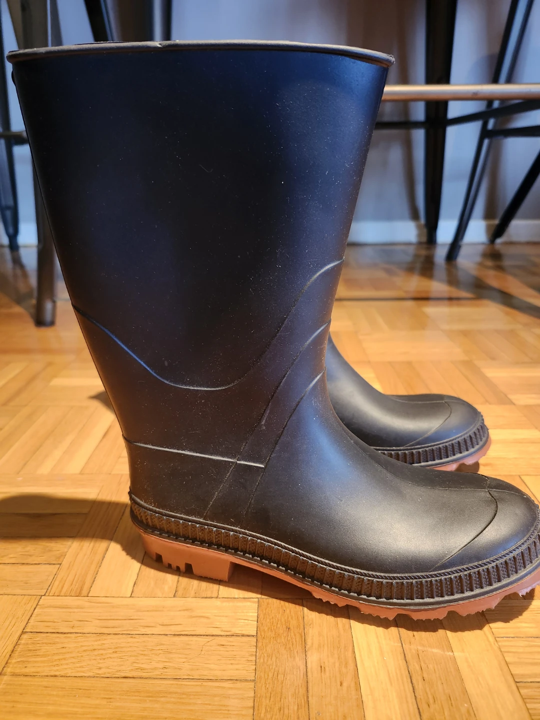 Black Rain Boots - Size 4 - photo 3