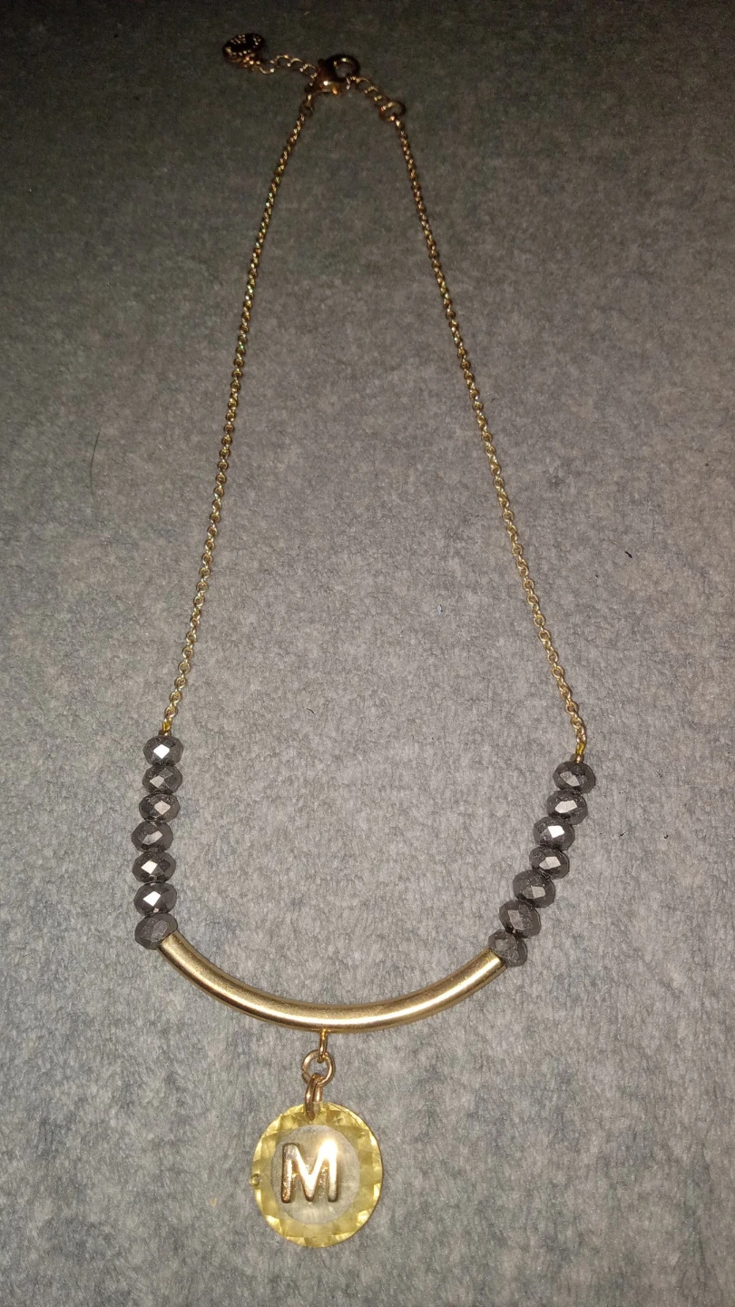 Pretty Initial M Necklace