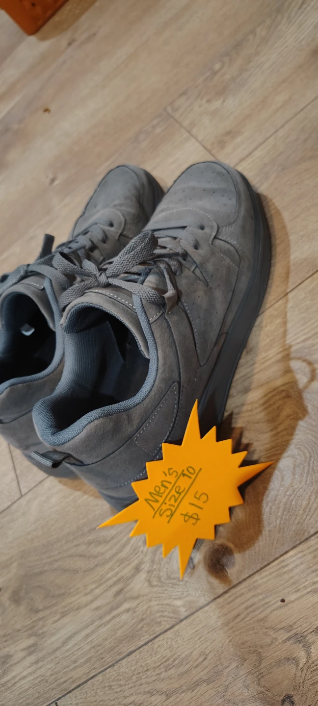 Men's Grey suede like shoes- Size 10 - photo 3