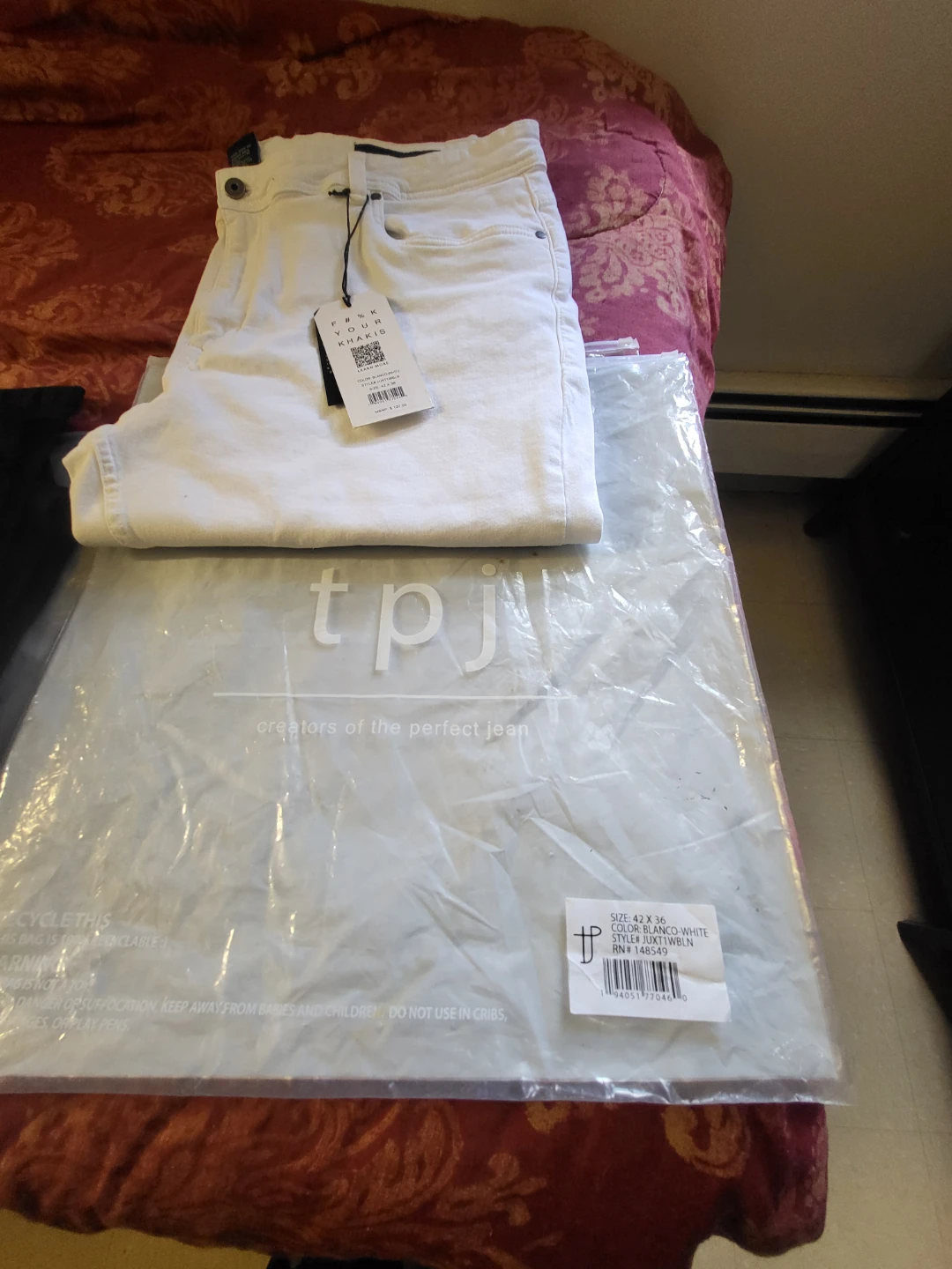 New TPJ White Jeans Size 42x36 - photo 5