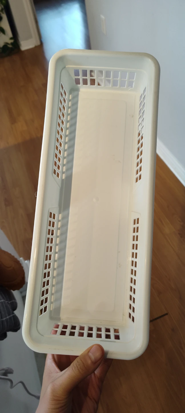 White Plastic Storage Basket
