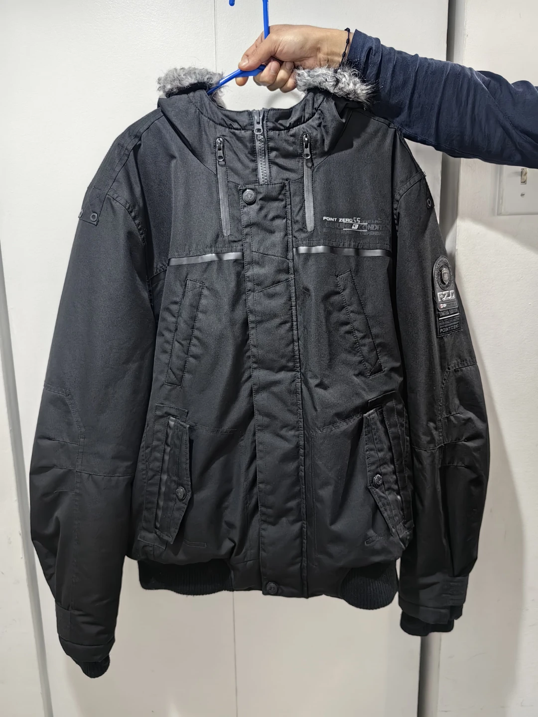Point Zero Black Winter Jacket XXL