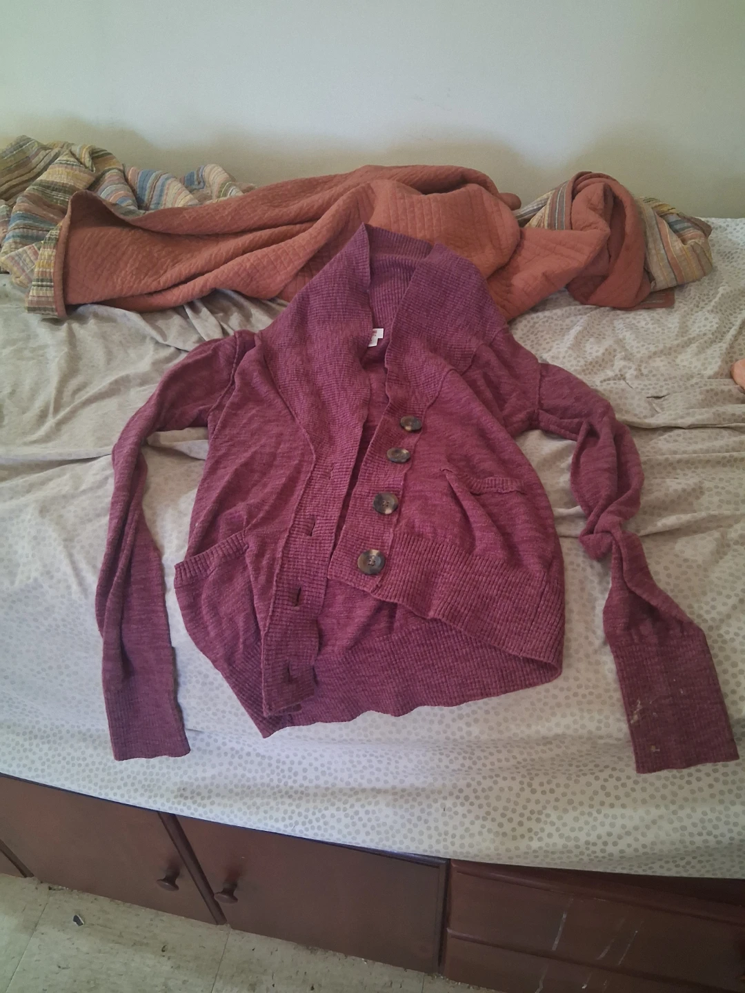 Cardigan Sweater - Purple