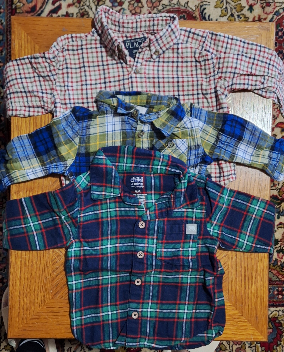 Baby Flannel Shirts - 12M - Children's Place & Child of Mine