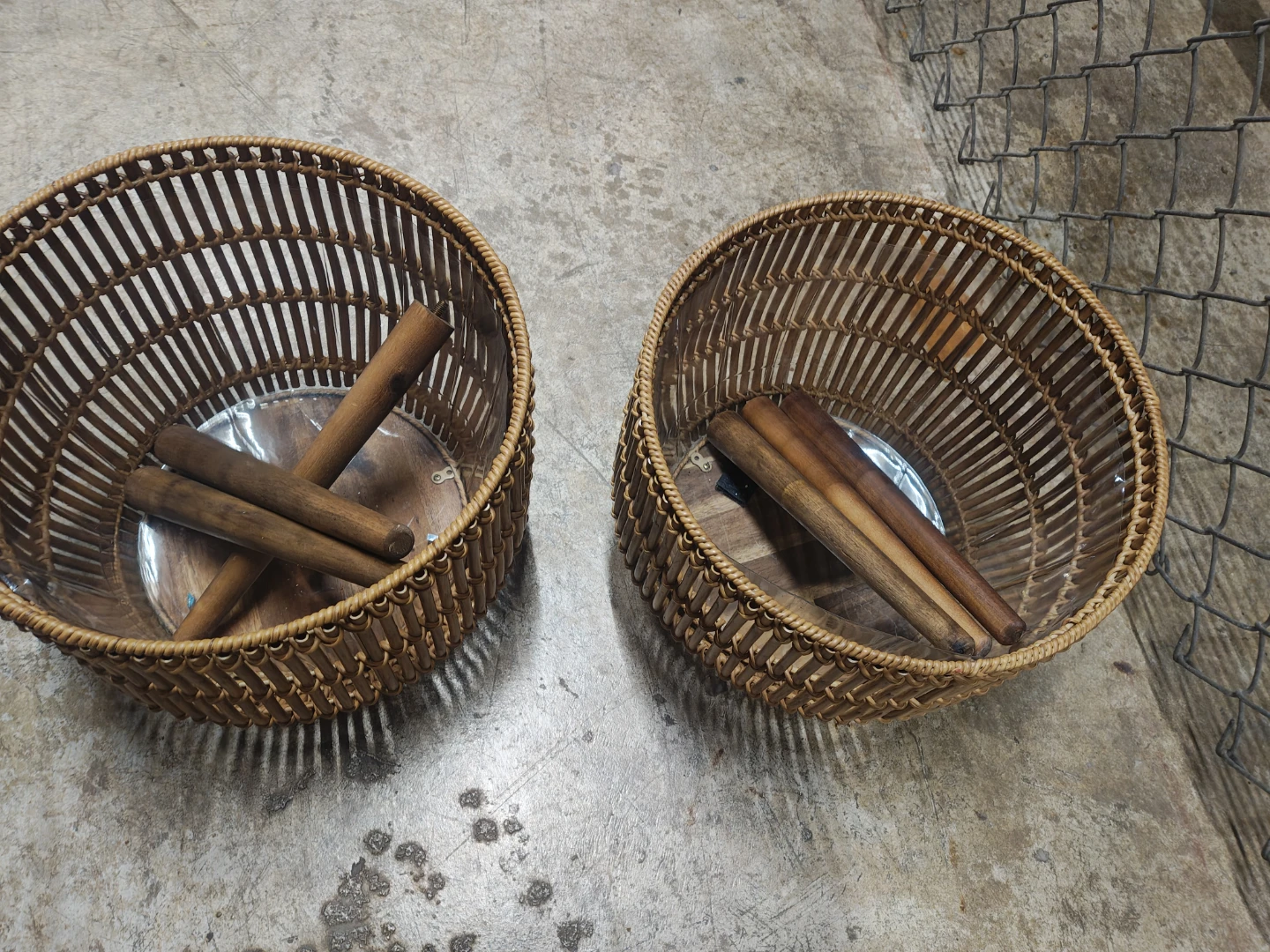 Woven Rattan Planter Baskets (Set of 2)