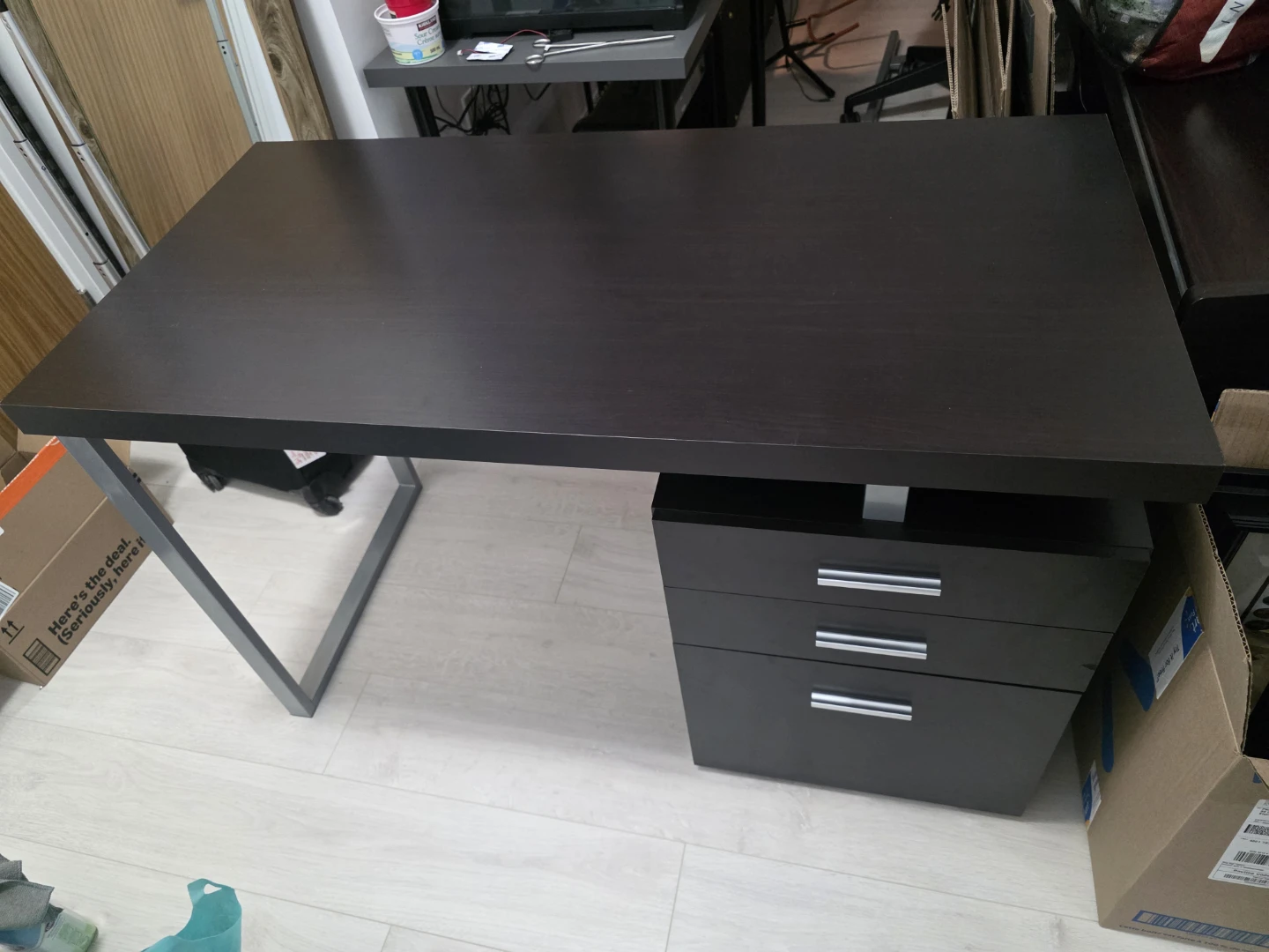 Computer Desk - Cappuccino Color