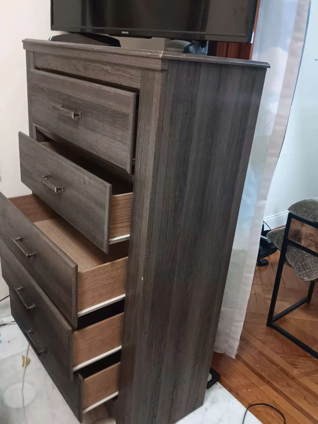 Bedroom Set - Bed, Dresser, and Nightstand - Wooden color - photo 2