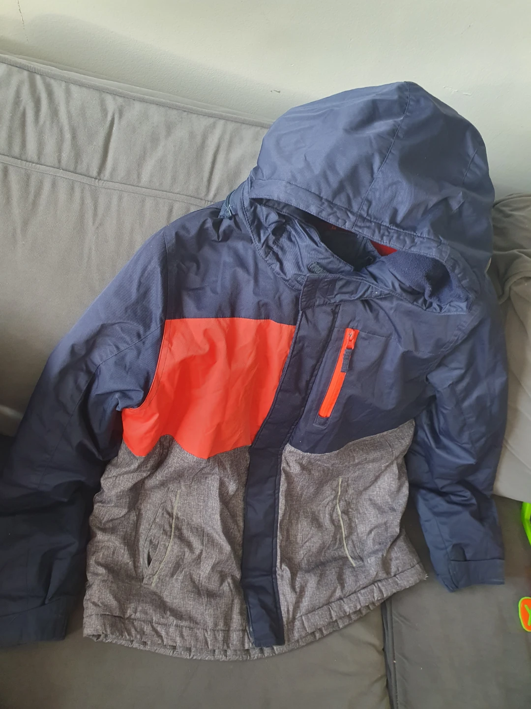 Kids' Winter Jacket - Blue, Orange, Grey