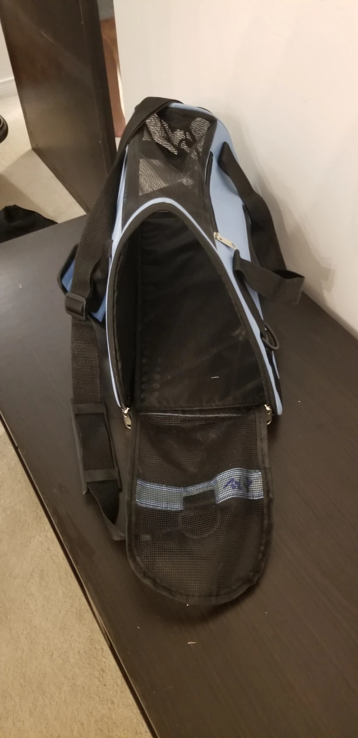 Blue & Black Pet Carrier - Like New! - photo 2