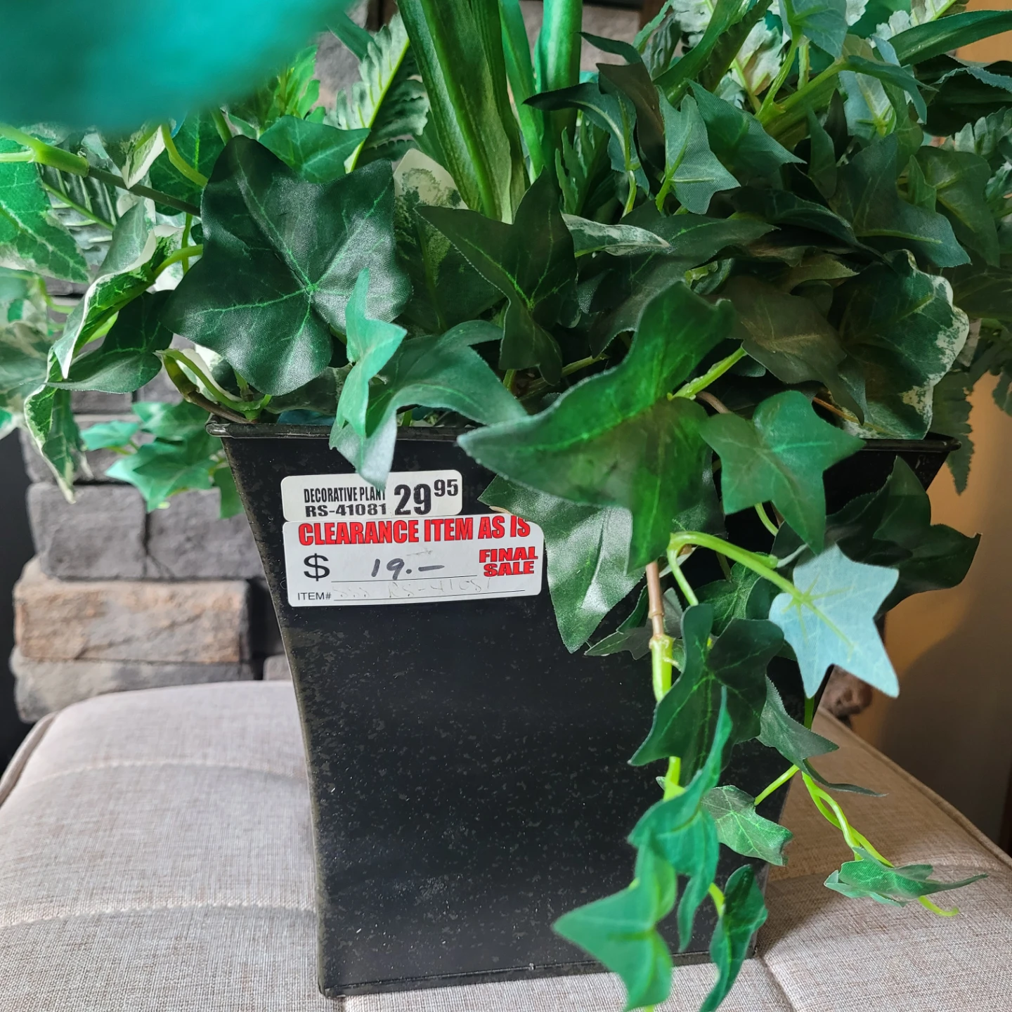 Decorative Artificial Plant with Black Pot - photo 4