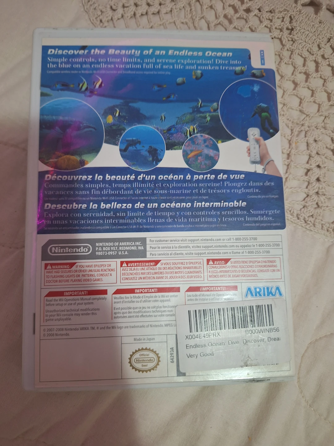 Nintendo Wii Endless Ocean Game - photo 2