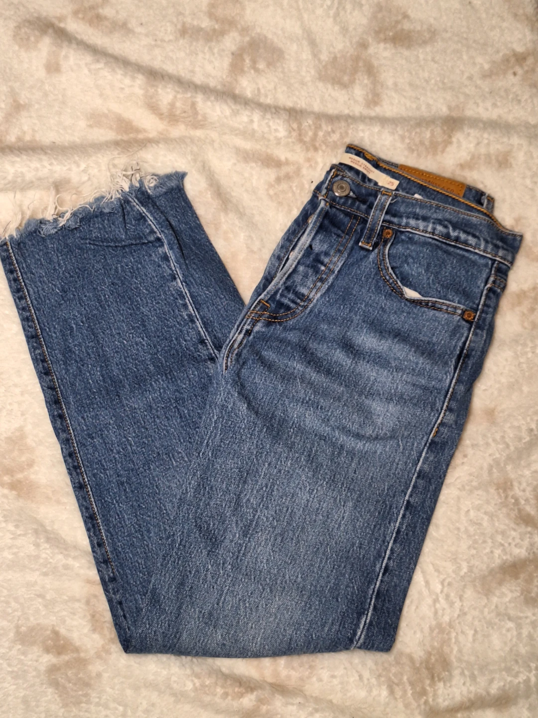 "Wedgie" Straight-leg Levi's denim jeans