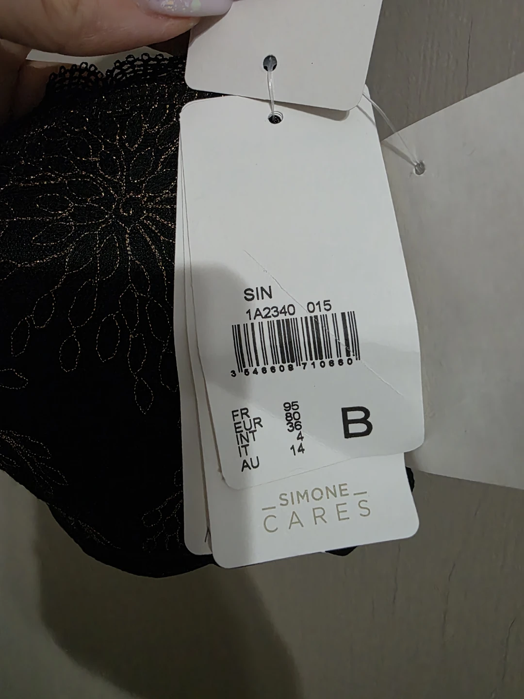 Simone Perele Black Bra - Size 36B - New with tags - photo 4