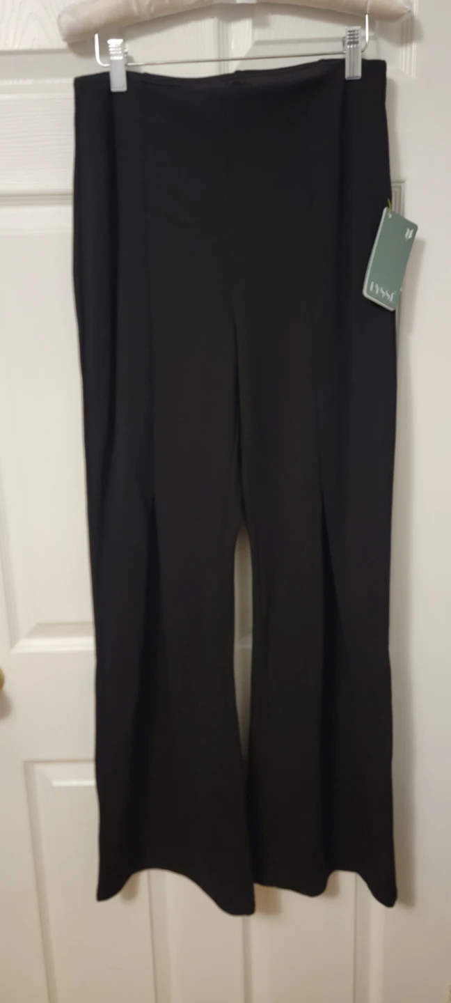 Lysse Black Wide Leg Split Pants Size M