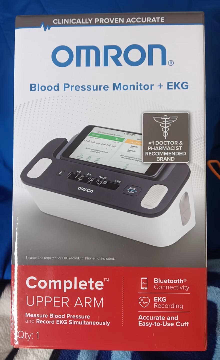 Omron Complete Upper Arm Blood Pressure Monitor + EKG BP7900