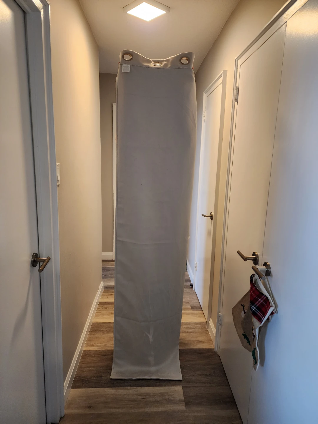 Polyester Curtain Panel - Light Grey - set of 4 - 215x95