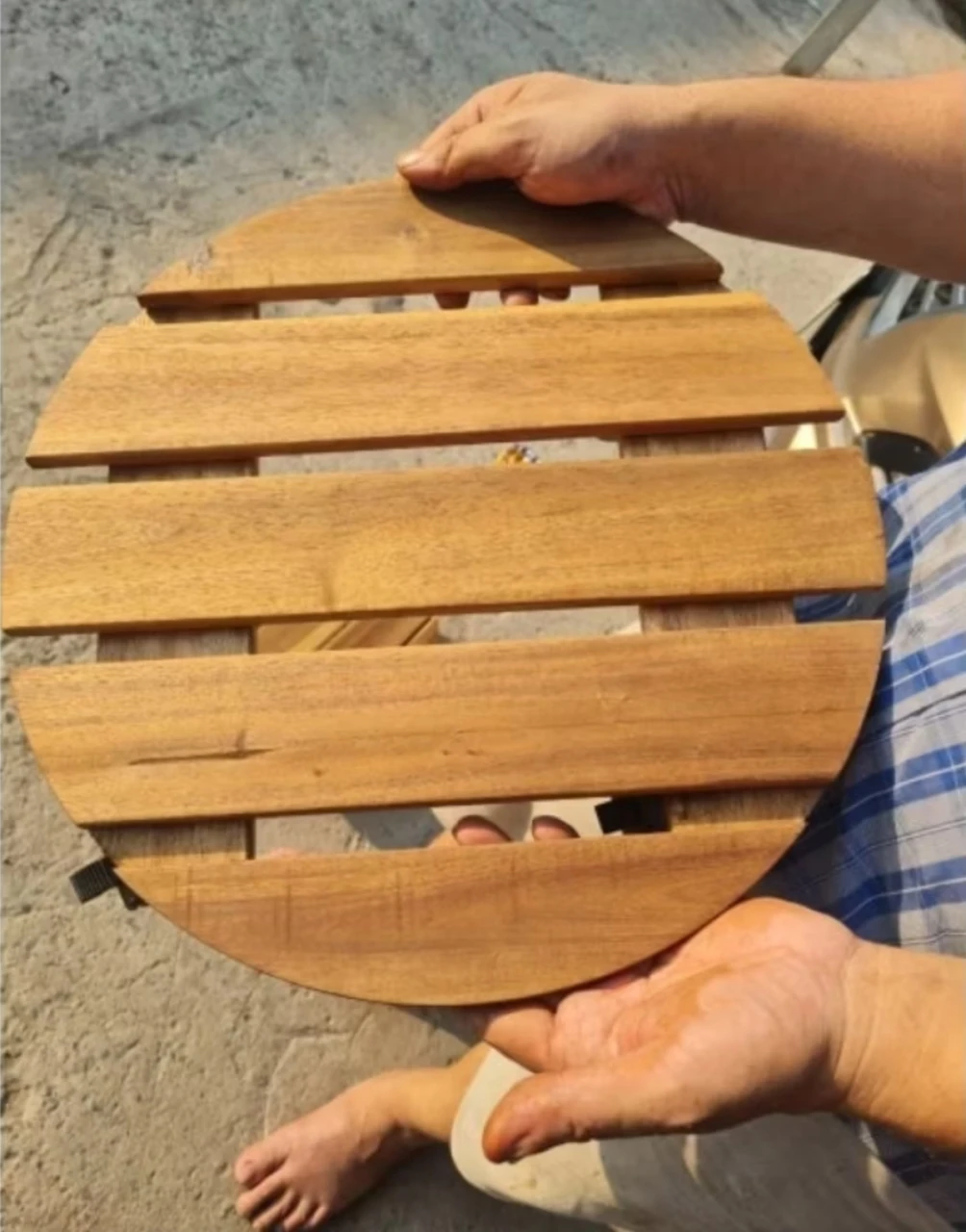 Wooden Plant Stand with Wheels - photo 3