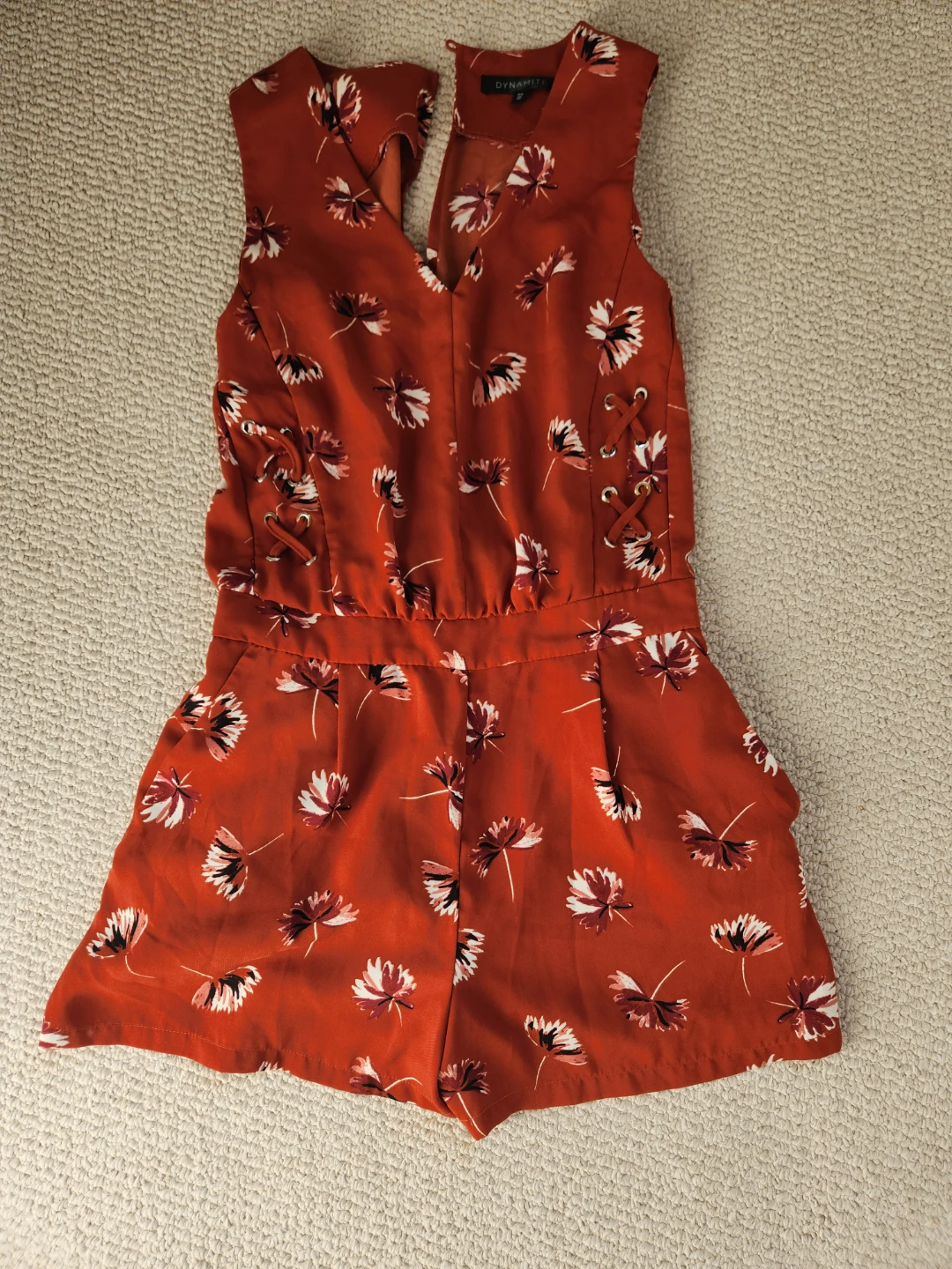 Womens Floral Romper size small