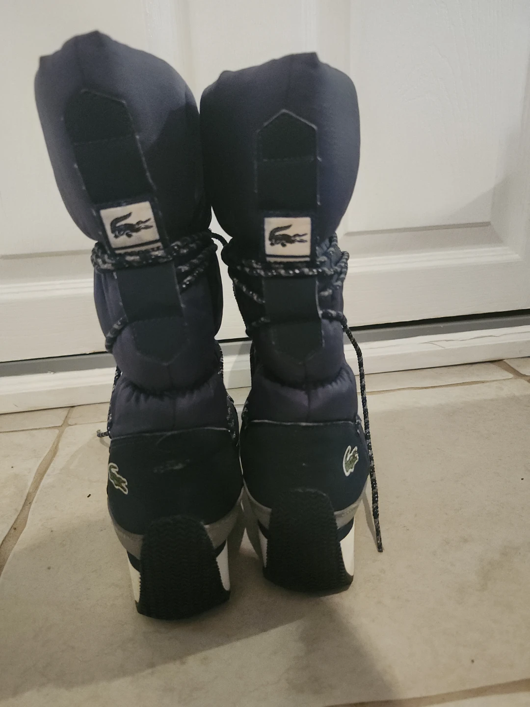 Lacoste Arbonne Ski Puffer Boots Navy Blue Size 7 - photo 4