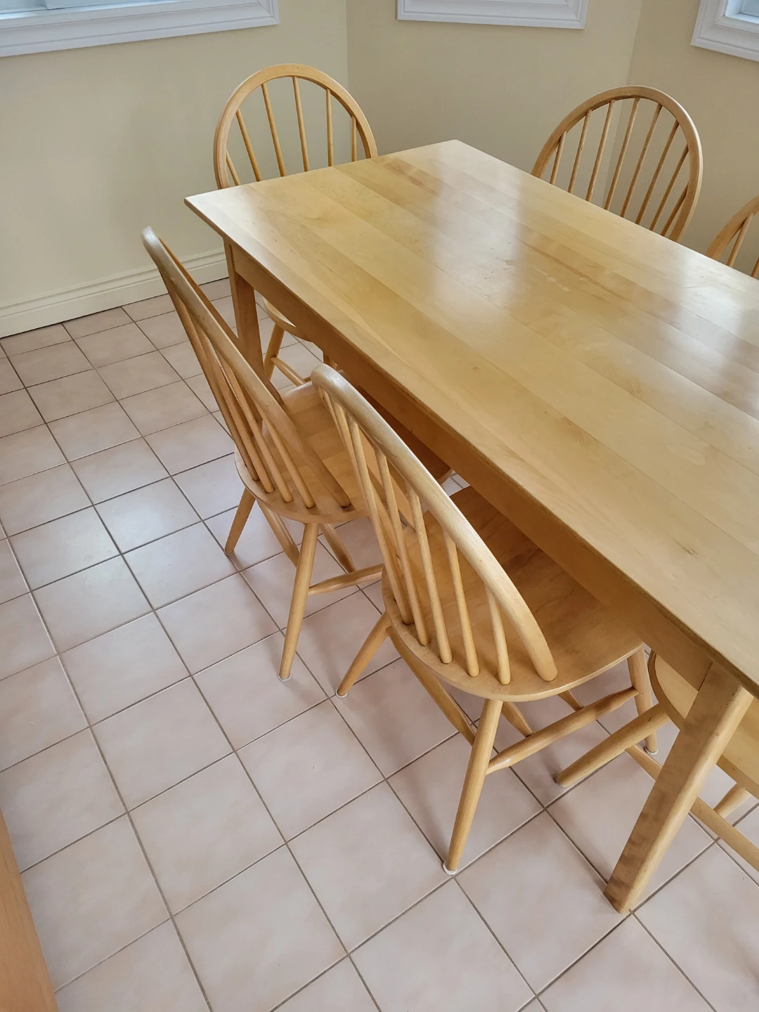 Wooden Dining Table with 6 Chairs - photo 2