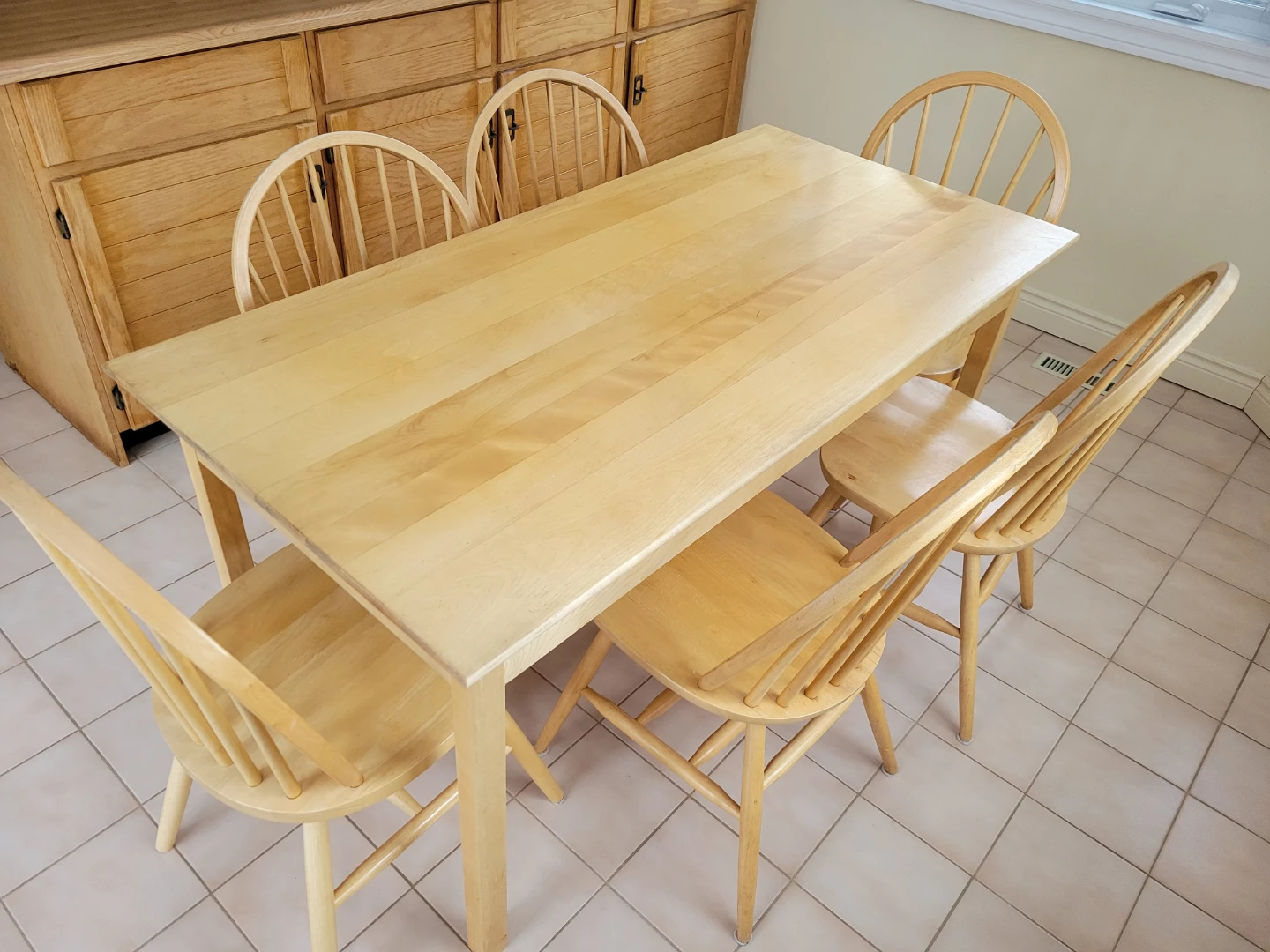 Wooden Dining Table with 6 Chairs - photo 4