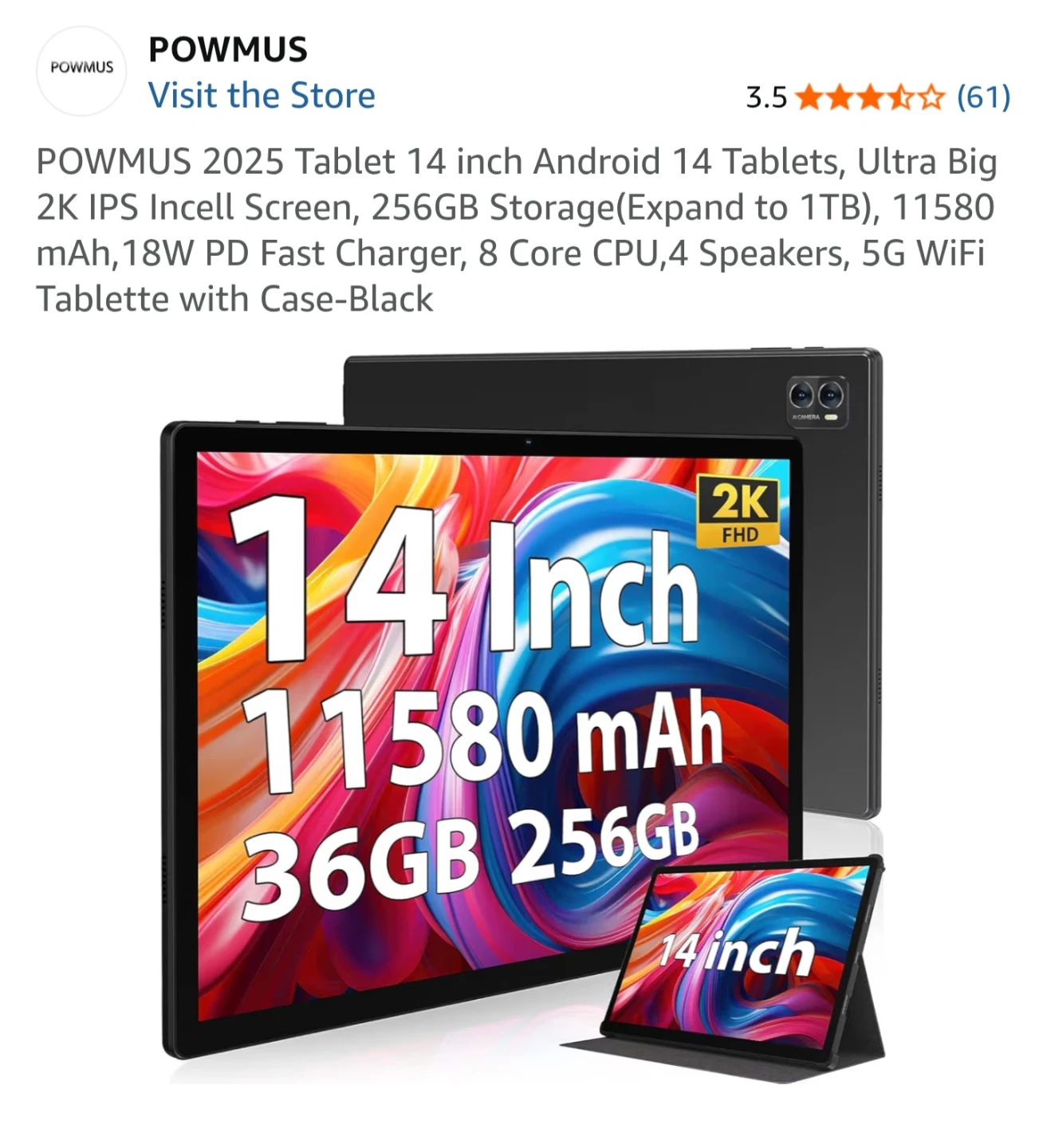 POWMUS  Tablet 14 inch - New - photo 3