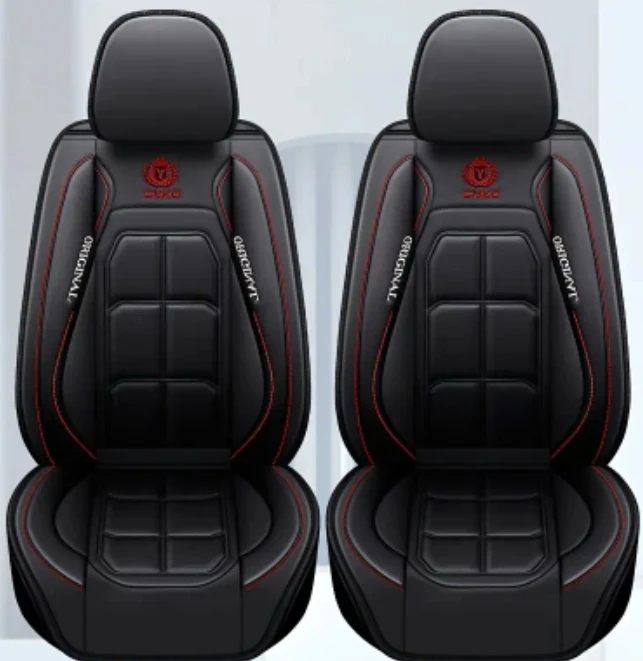 2pcs Car Seat Cover - Black & Red