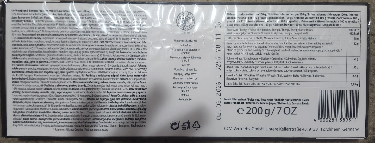 Caractere Weinbrand Bohnen Chocolates - photo 2