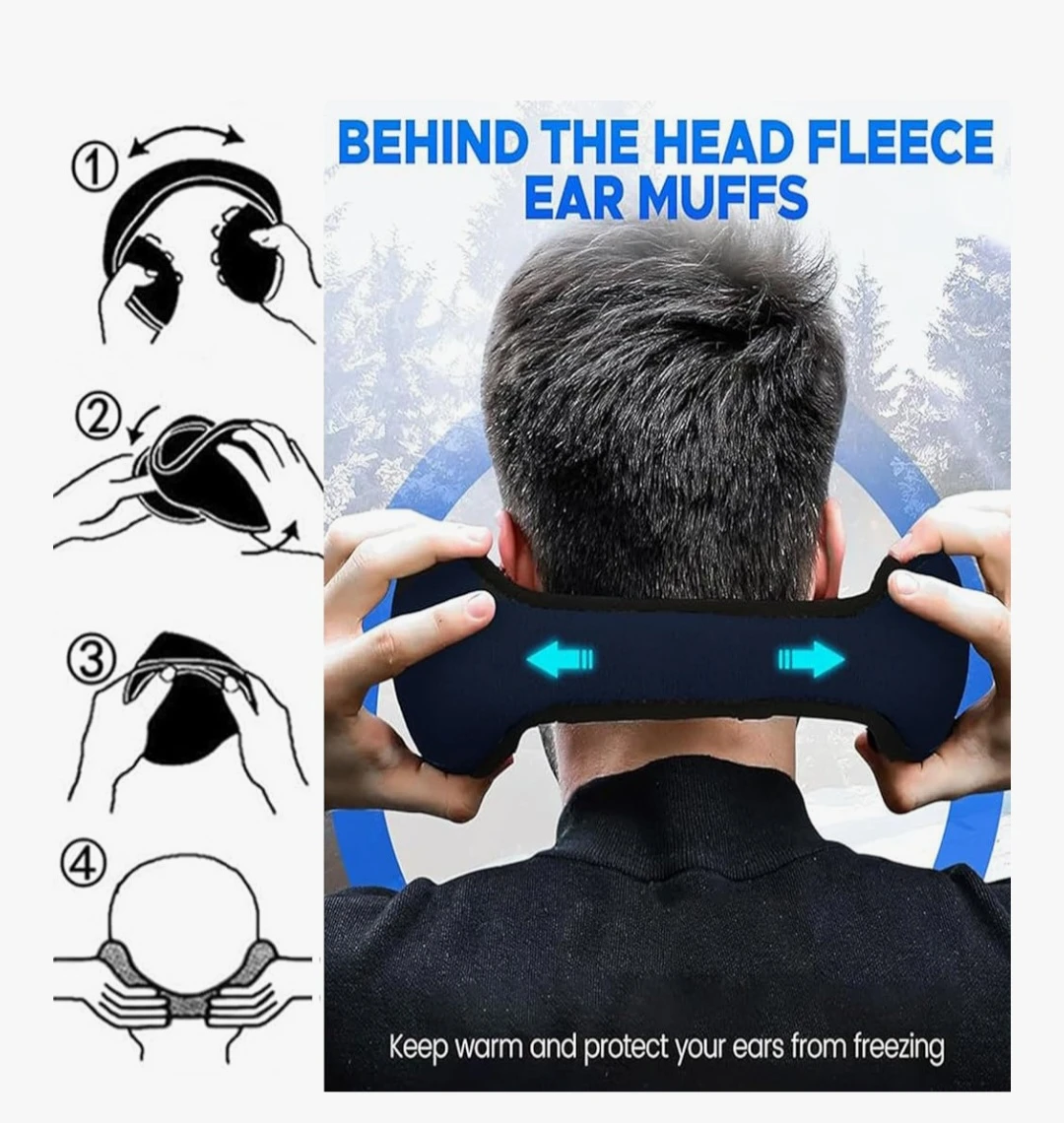 2pcs Behind the Head Fleece Earmuffs - photo 4