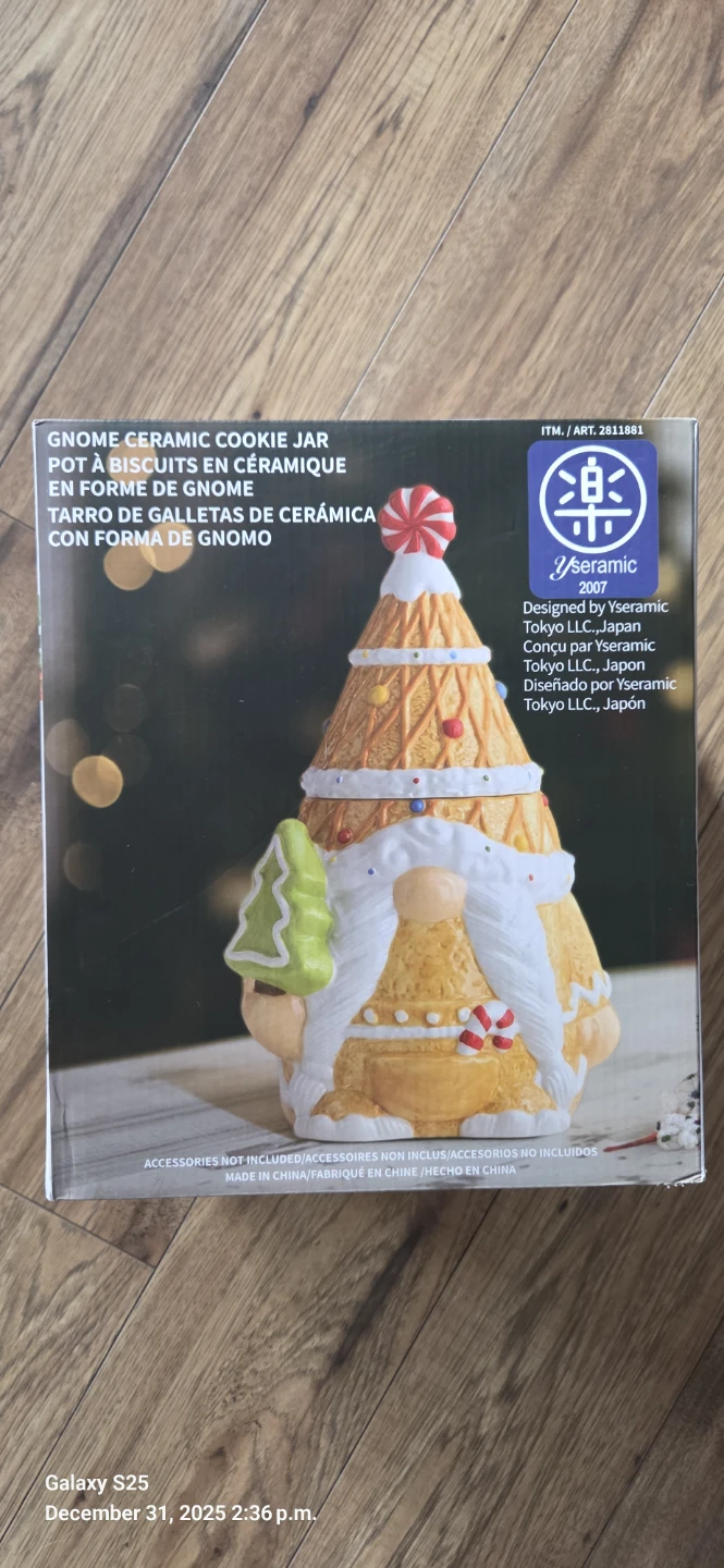 Gnome Ceramic Cookie Jar