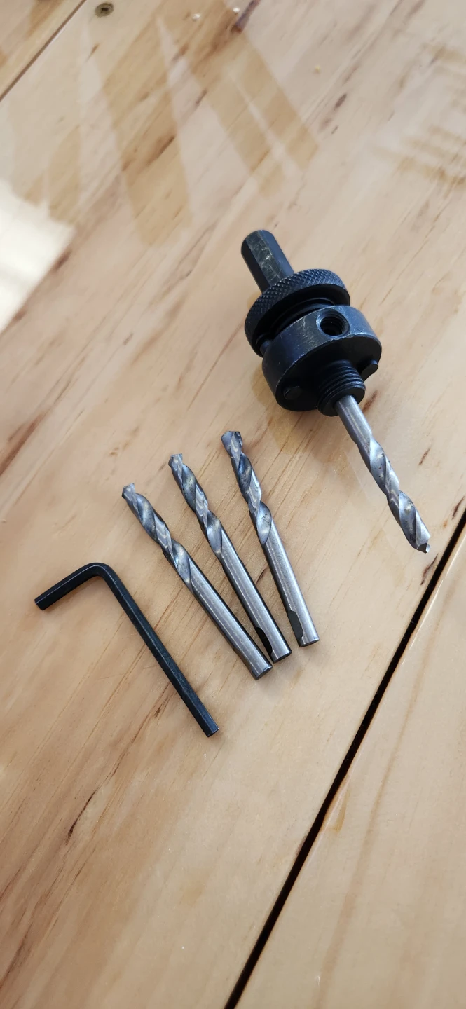 Drill Bit Set 7/16 inch Shank Hole Saw Arbor