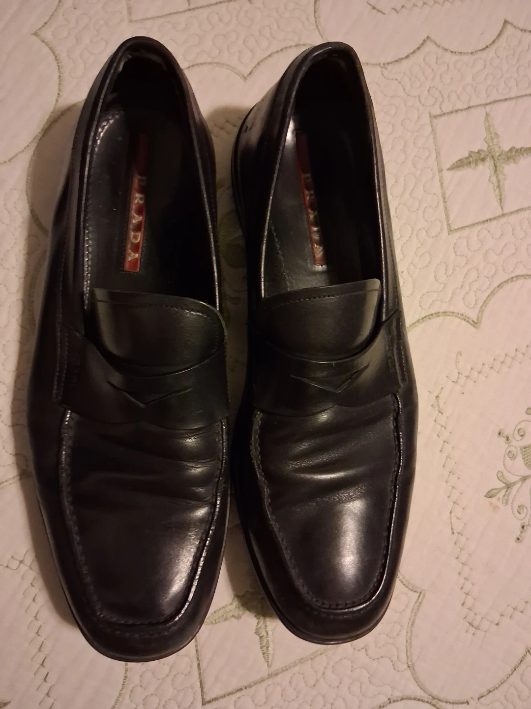 Prada Black Leather Loafers