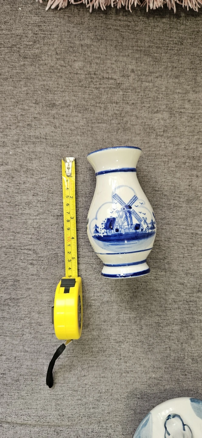 Delft Blue Vase – Dutch Windmill Decor, Hand-Painted Porcelain - photo 3