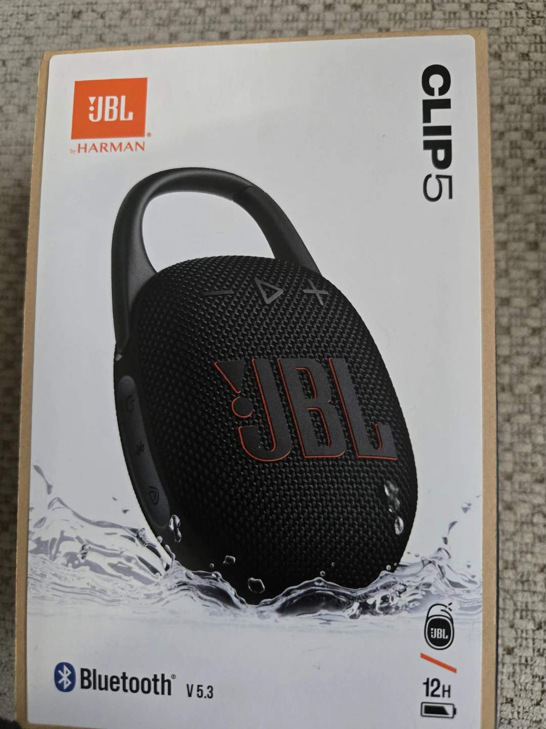 New JBL Clip 5 Portable Bluetooth Speaker - Black