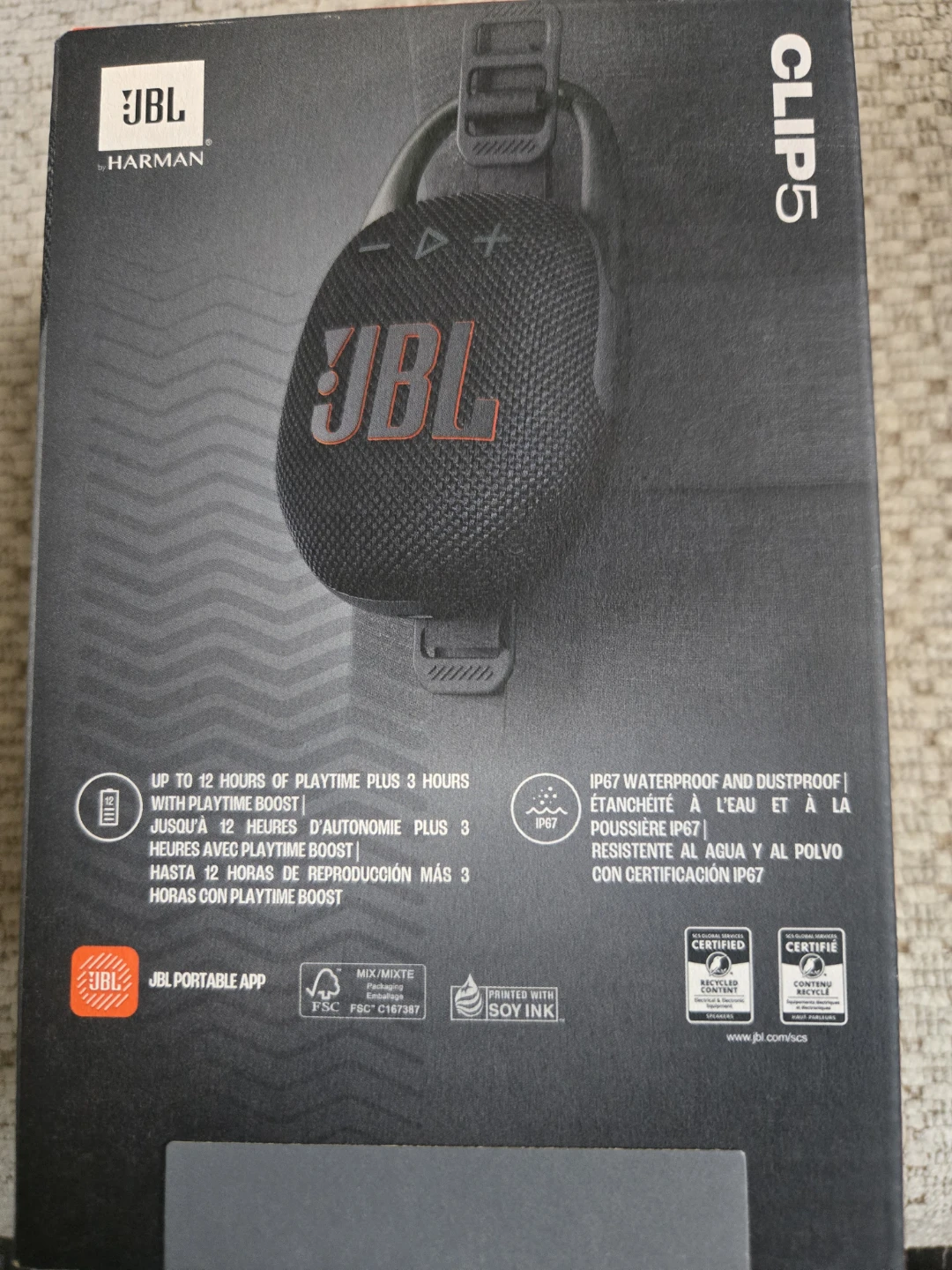 New JBL Clip 5 Portable Bluetooth Speaker - Black - photo 2