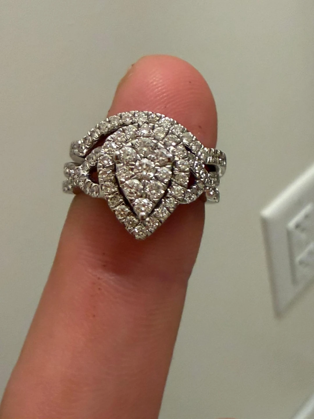 Ladies Two Piece White Gold Diamond Engagement Ring Set