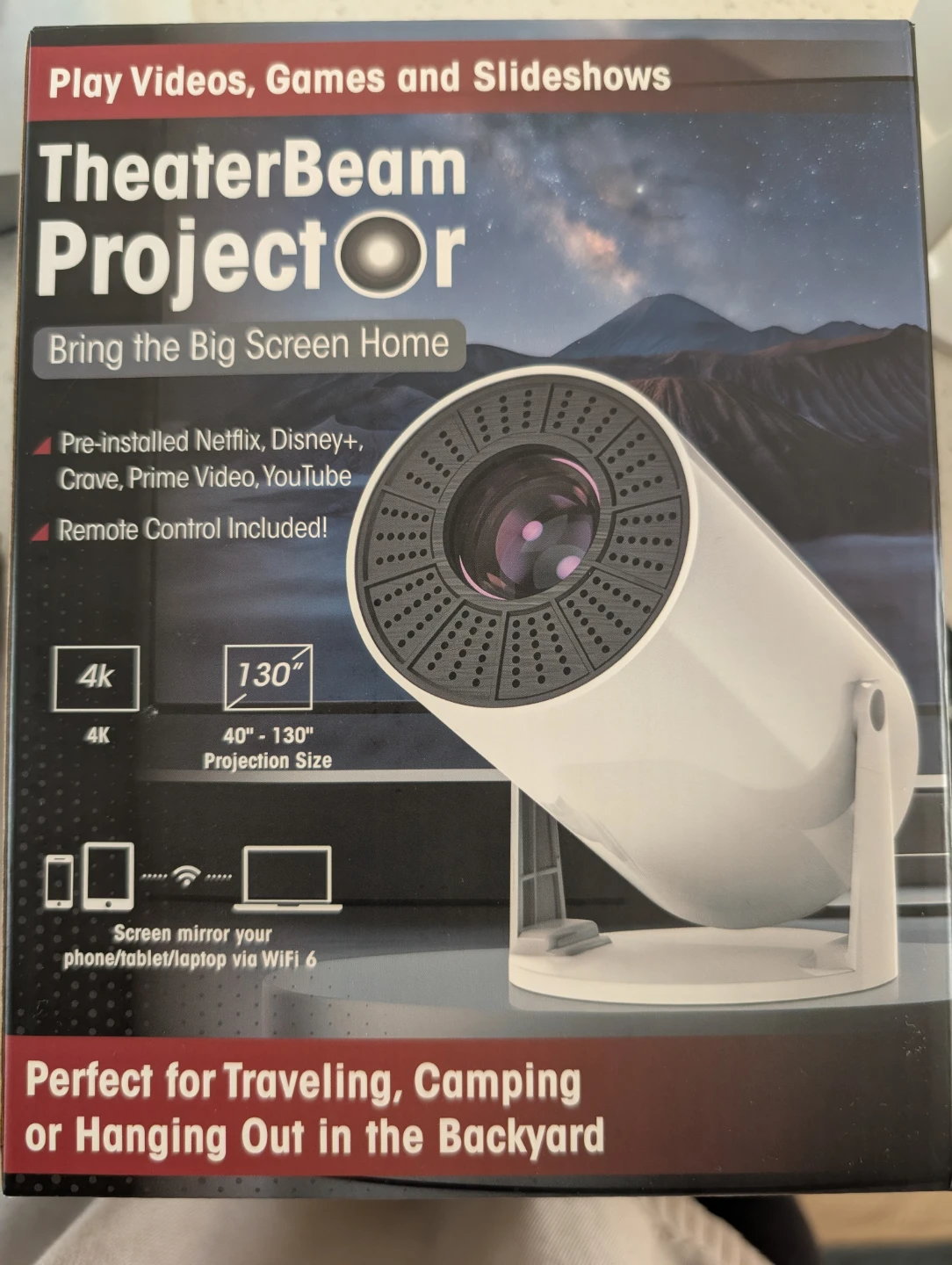 TheaterBeam Projector - Bring the Big Screen Home!