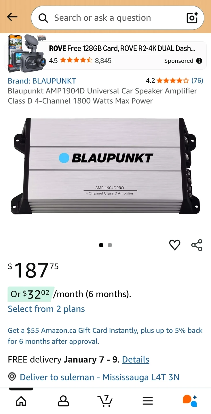 Blaupunkt AMP1904D 1800W 4-Channel Amplifier - photo 3