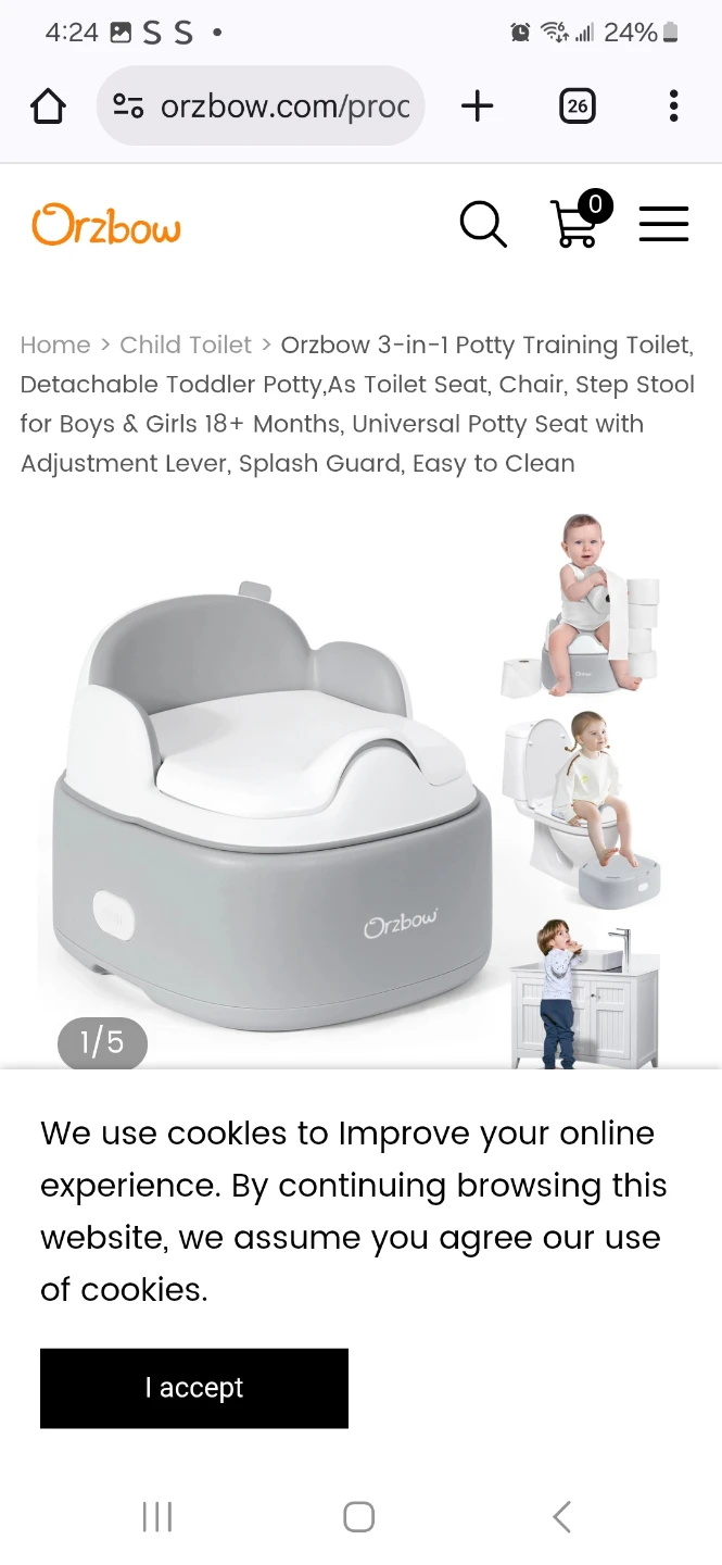 new orzbow 3-in-1 Baby Potty Training Toilet
