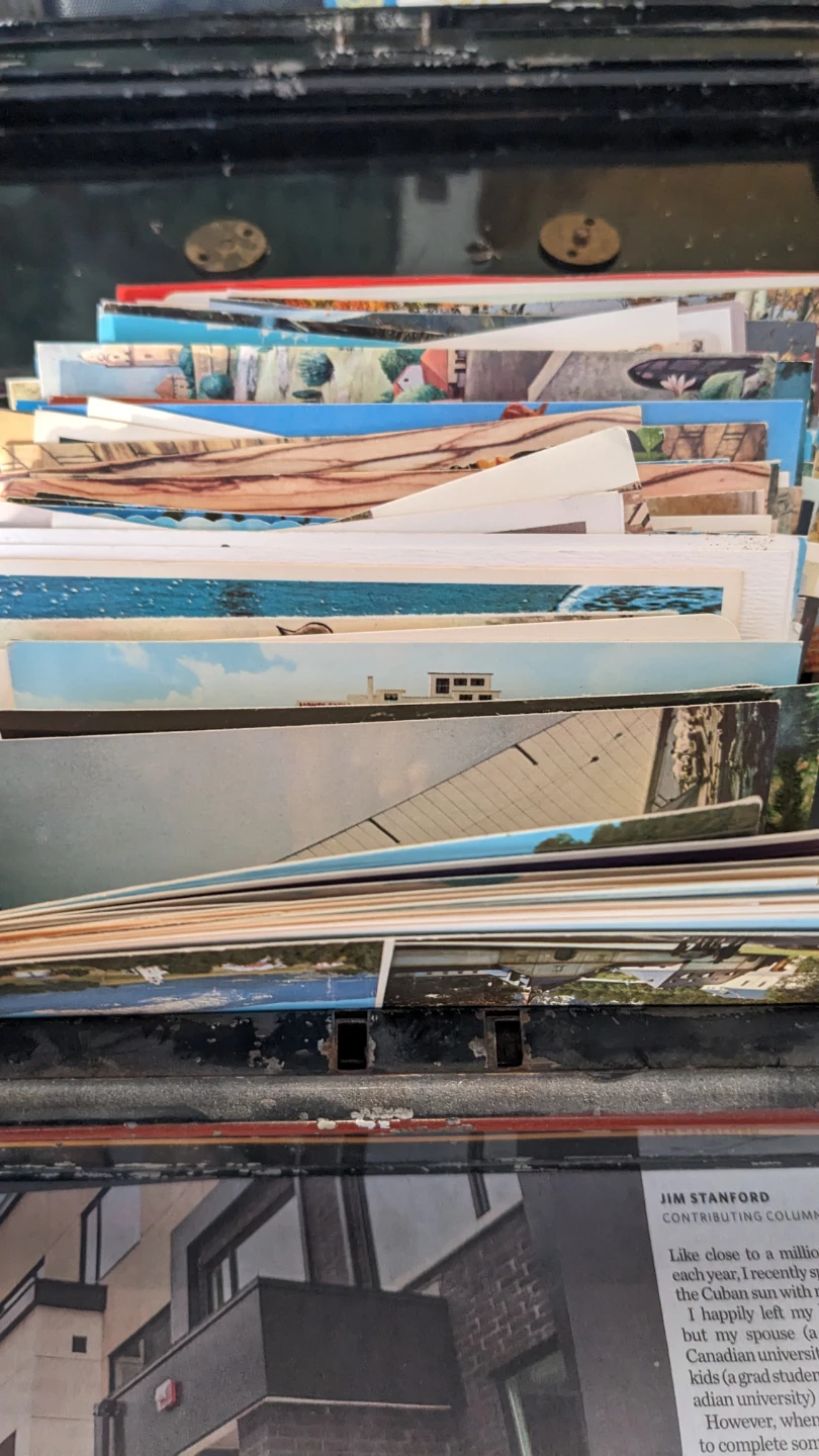 Antique Metal Tole Document Box and Vintagepostcards - photo 3