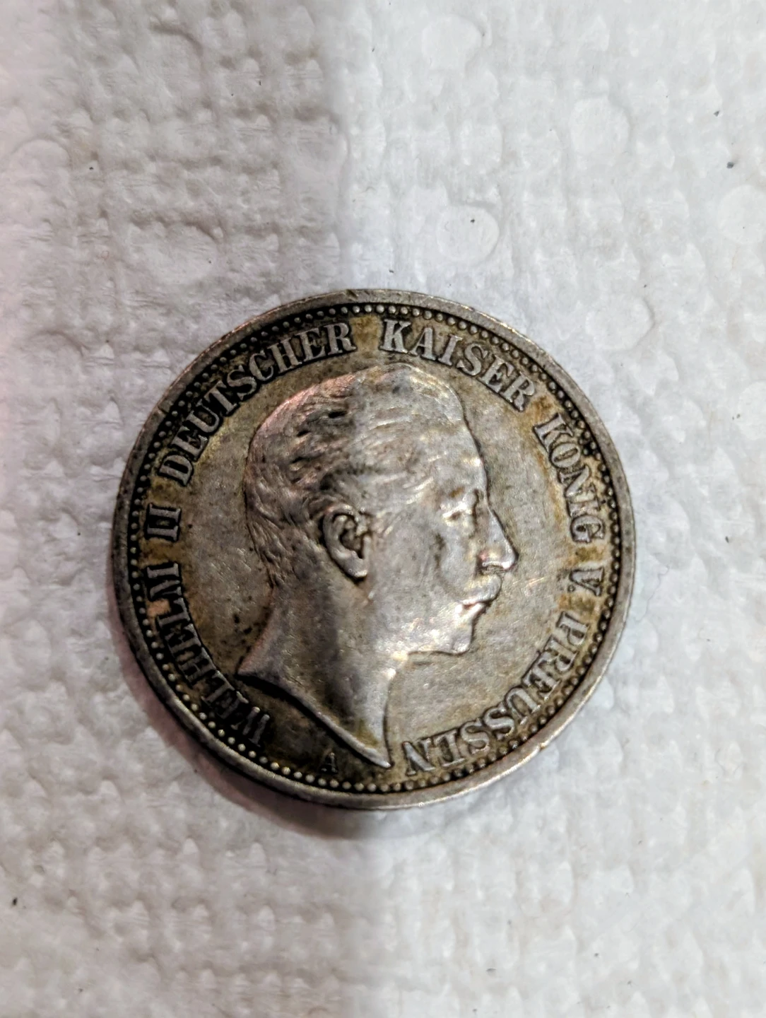 1908 German Empire Prussia 2 Mark Silver Coin
