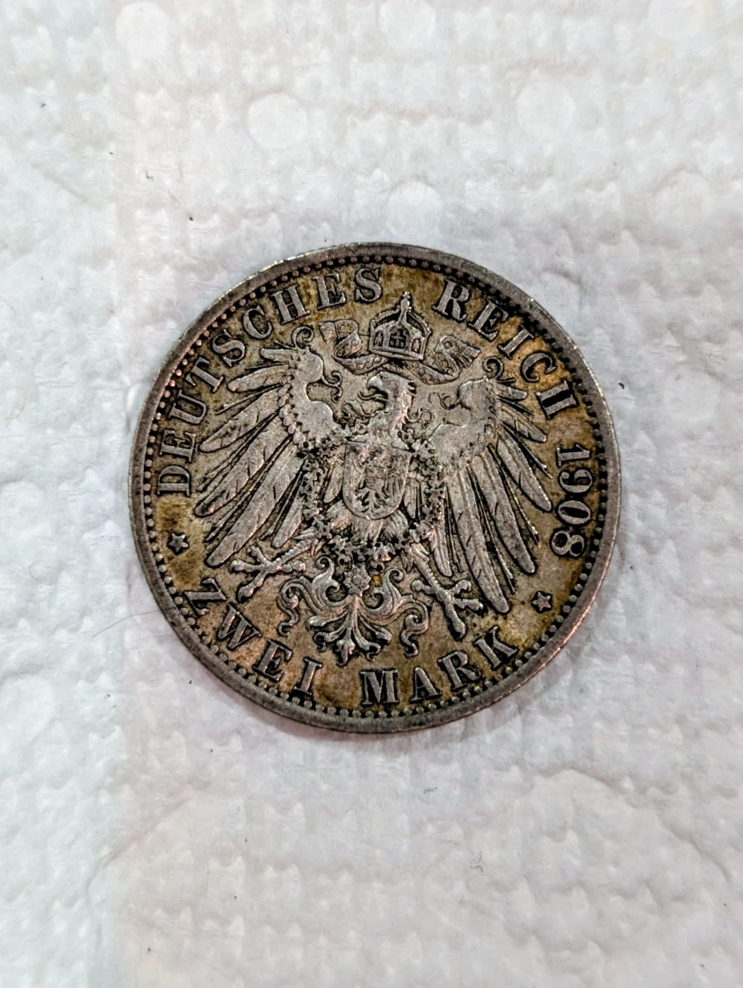 1908 German Empire Prussia 2 Mark Silver Coin - photo 2