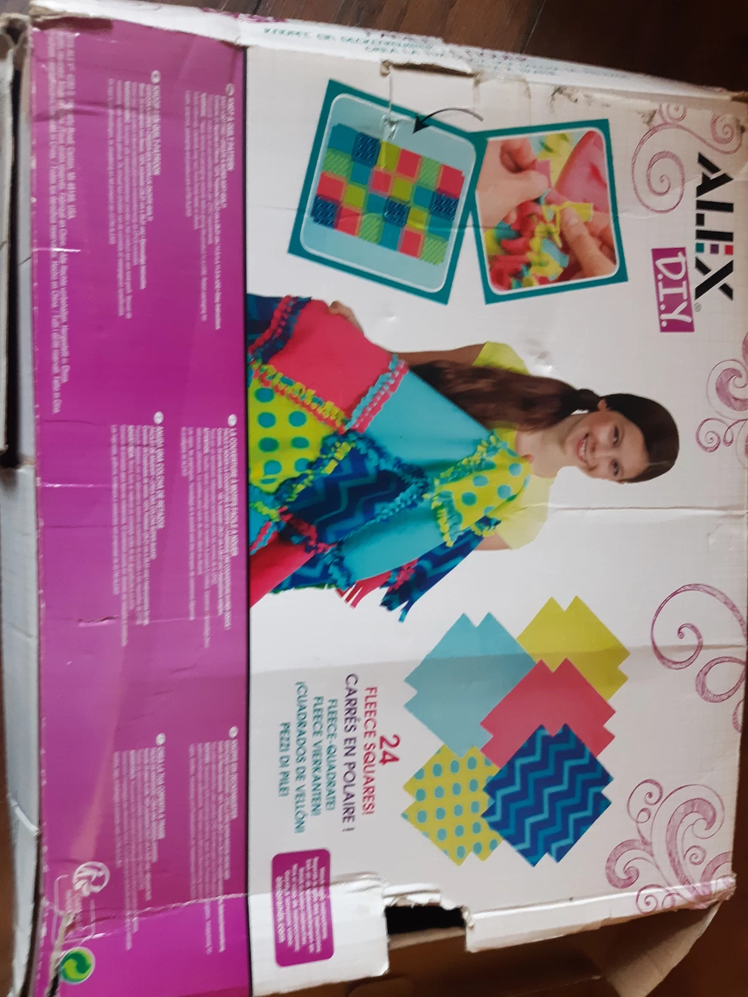 DIY Fleece Squares Blanket Kit - New in box