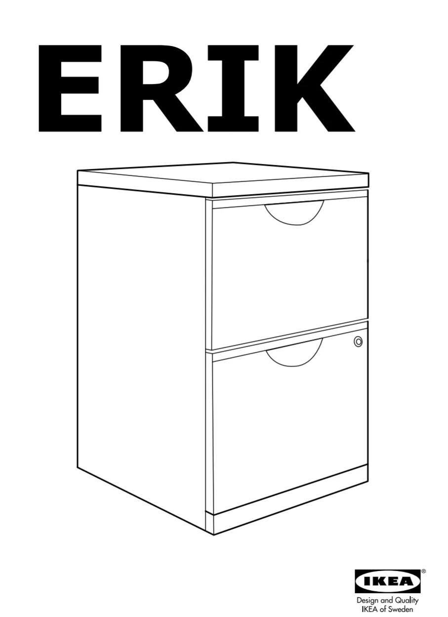 IKEA ERIK 2-Drawer Filing Cabinet